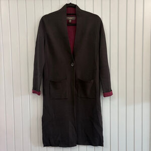 PAUL COSTELLOE Black Label Cardigan XS Black Burgundy
